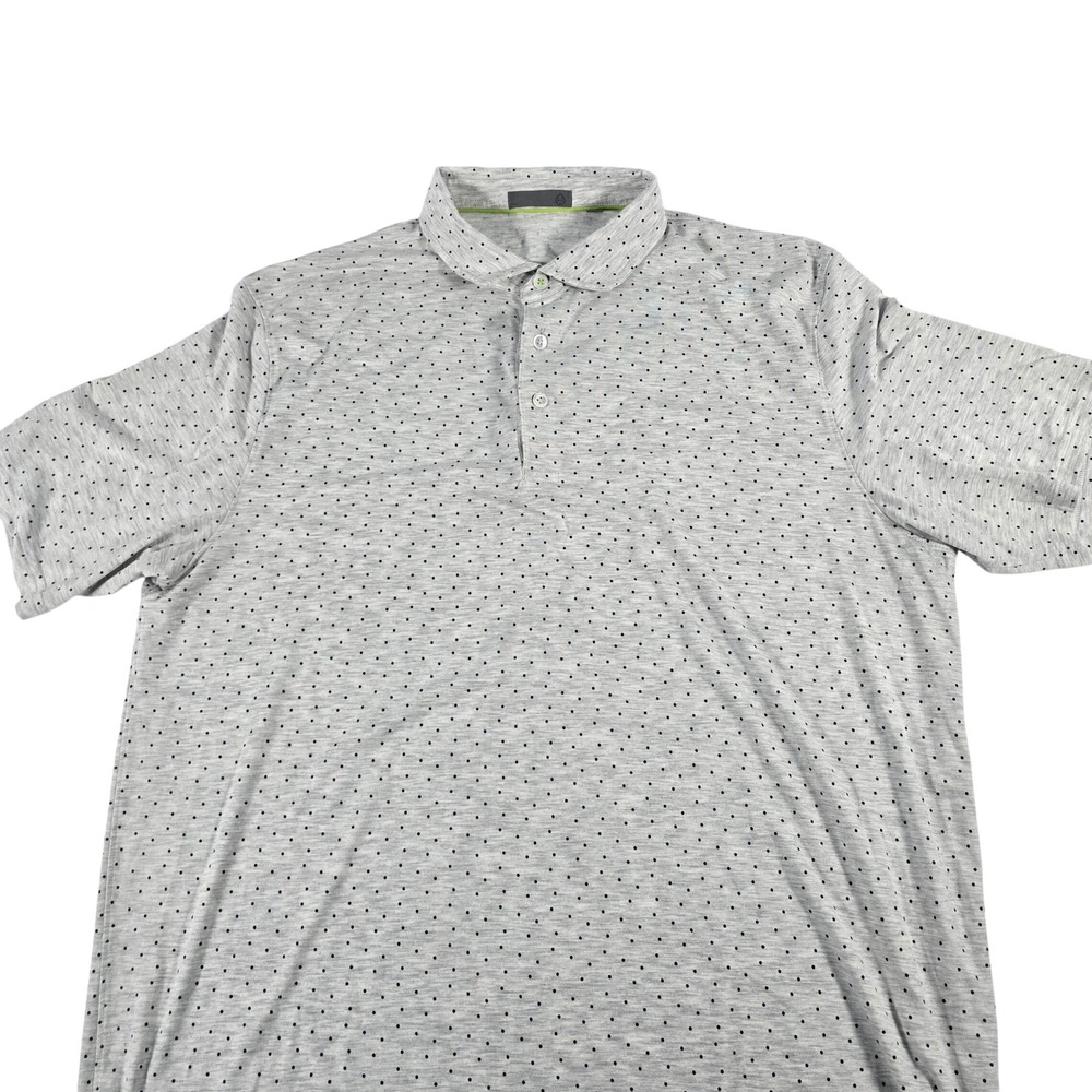 tasc Performance‎ Mens XL Gray Polka Dot Micro Modal Short Sleeve Polo Shirt